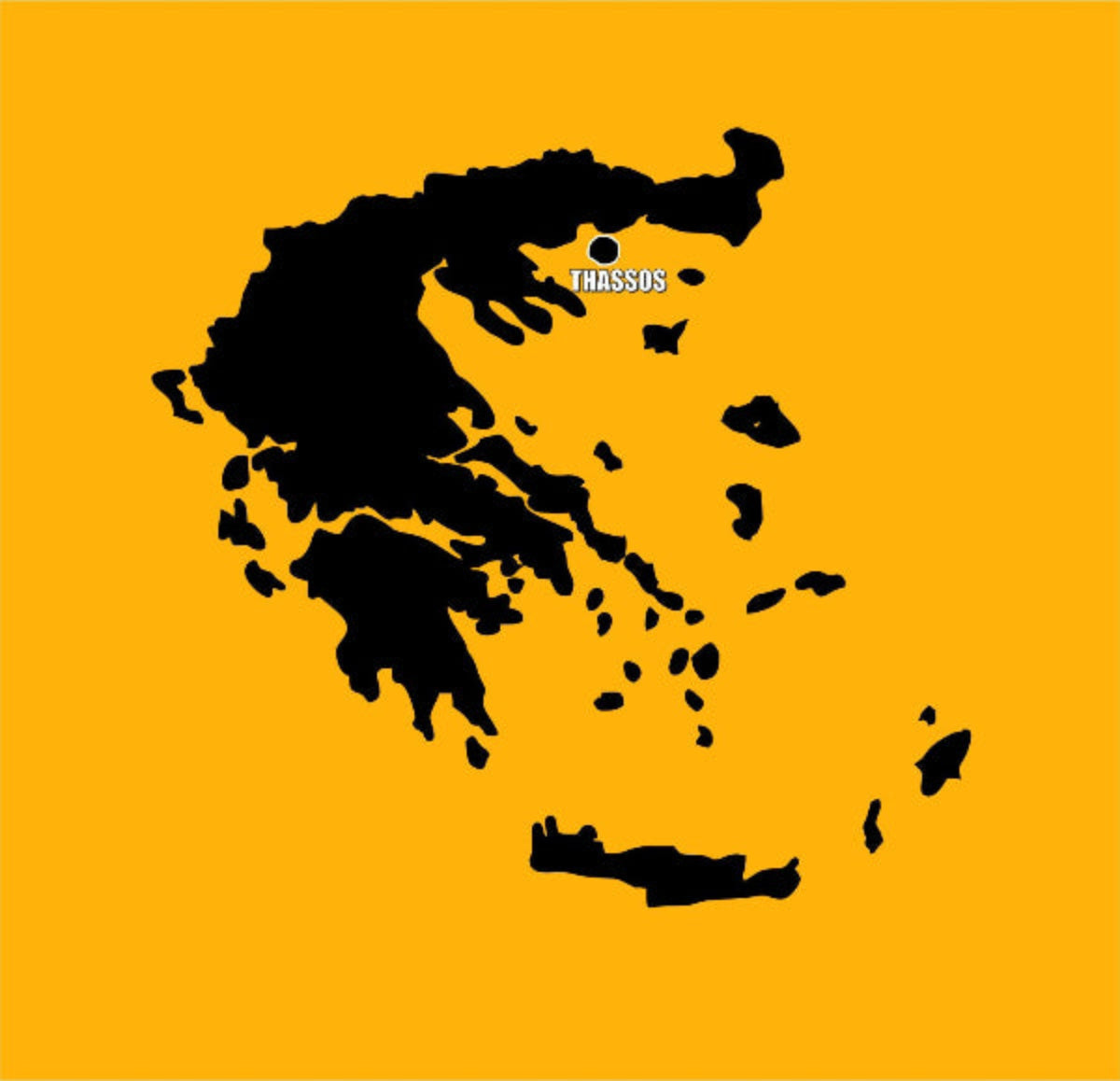 Thassos island map